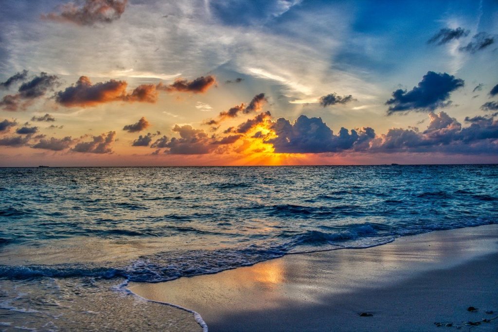 Walking around the Glowing Beach in the evening